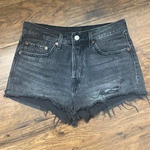 Black Jean Denim Shorts
